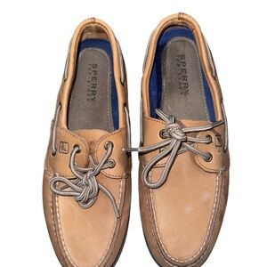 Sperry Tan Boat Shoes Moccasin-Style Nautical Design